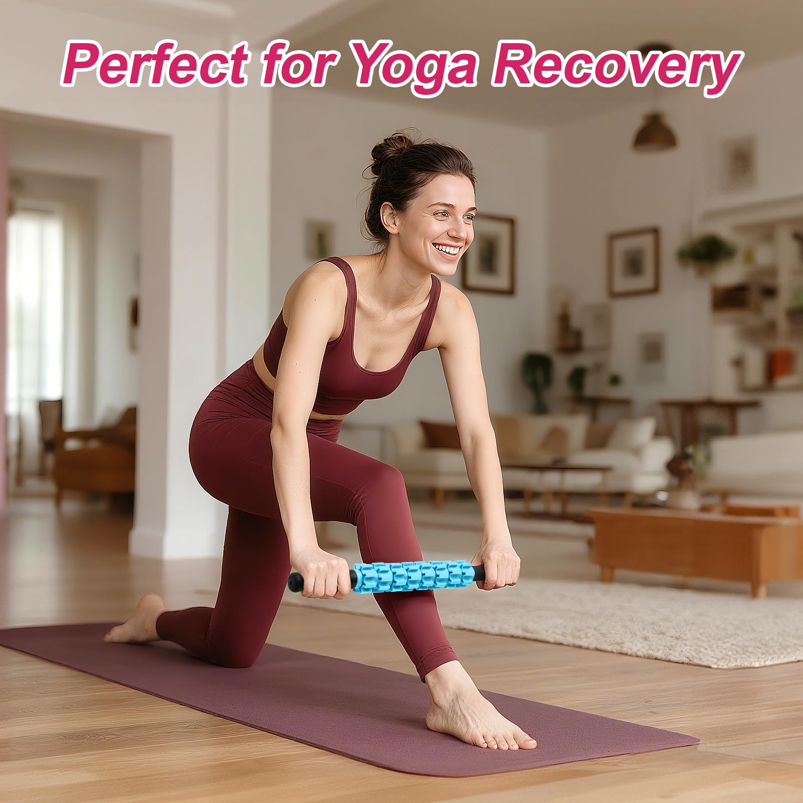 ZanLLW Massage Roller Stick versatile for gym, home, and outdoor routines