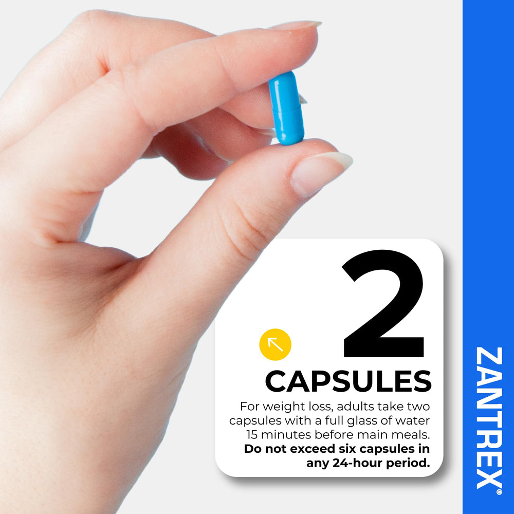 Zantrex Blue clinical trial graph implying weight management support.