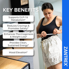 Zantrex Blue label highlights key ingredients for energy and appetite support.
