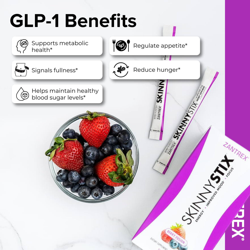 Dissolve SkinnyStix Berry Fusion in water for quick, clean energy.