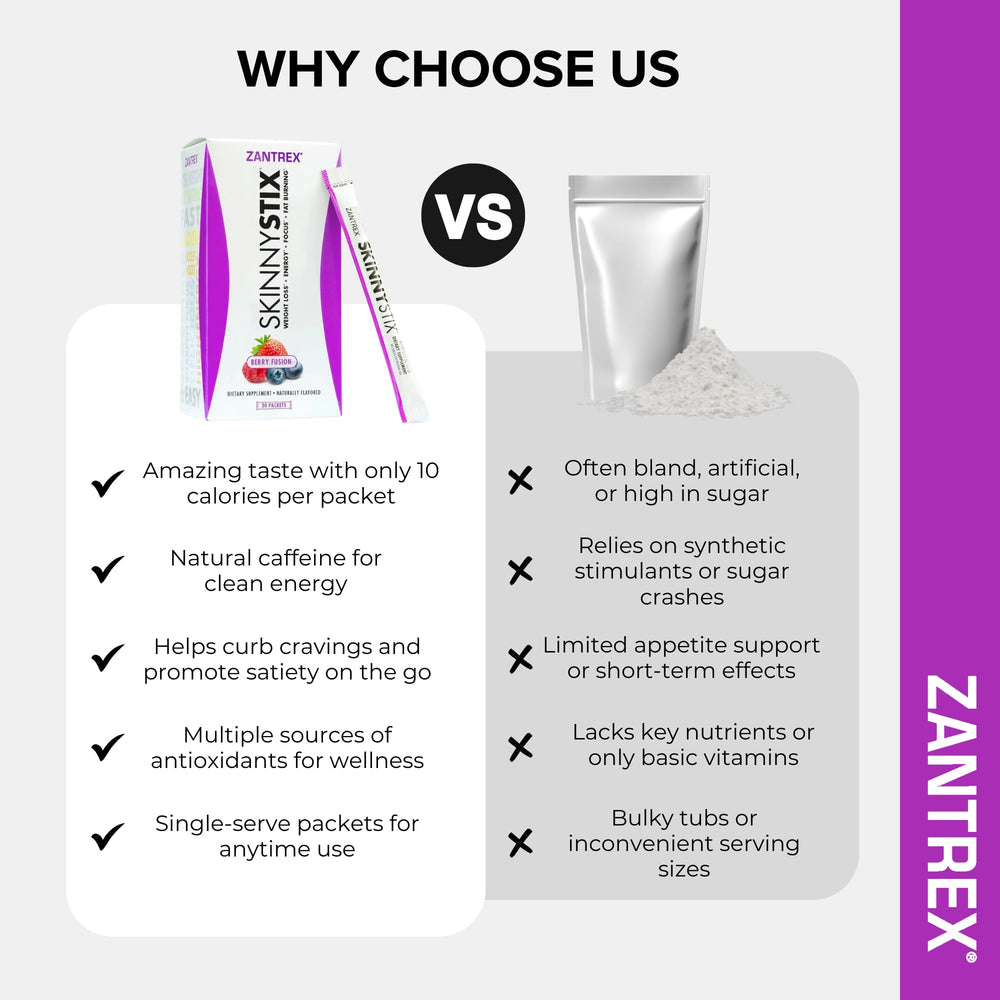Single-serve SkinnyStix packet ready for quick on-the-go use.