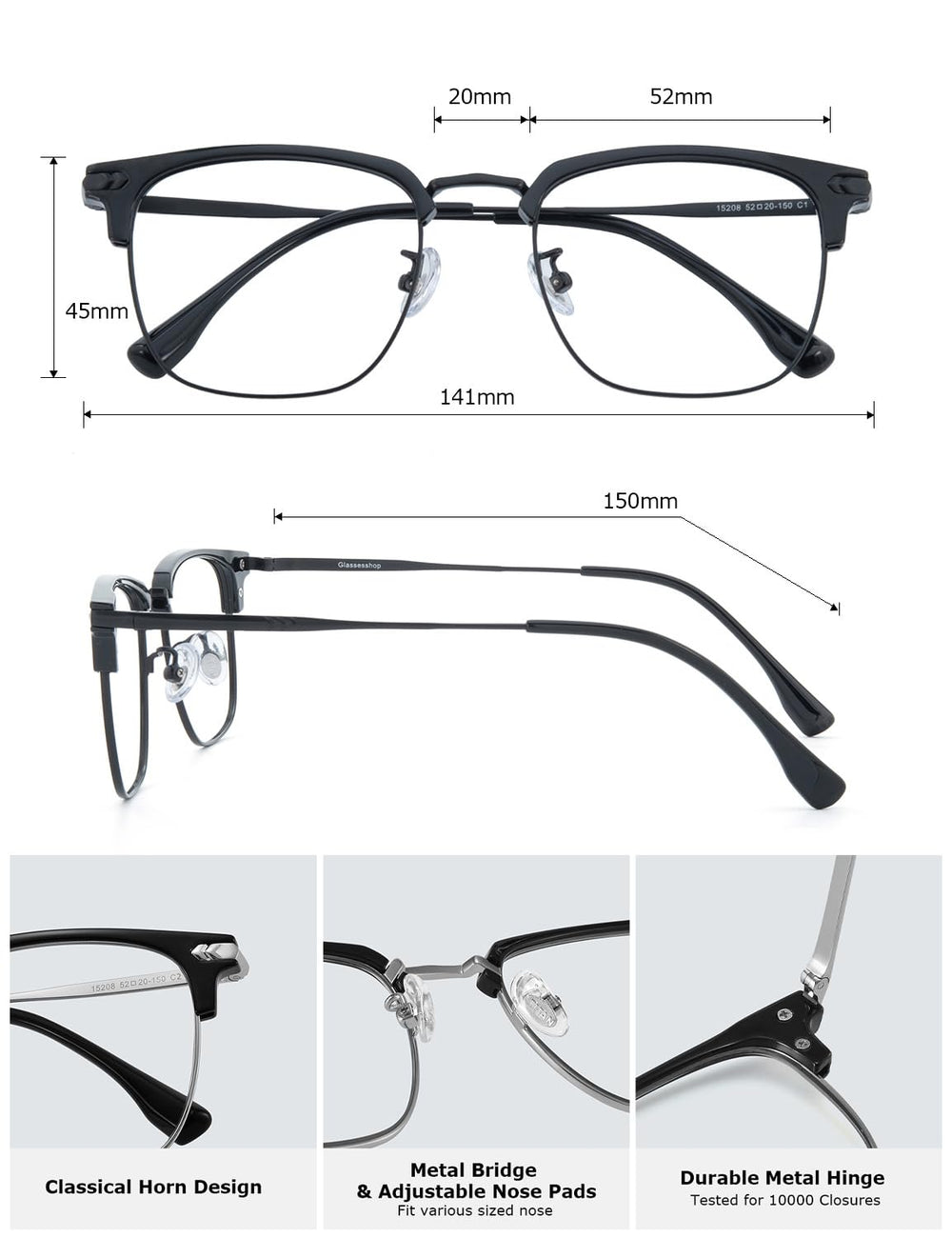 ZanyLen packaging box with glasses and accessories for easy setup