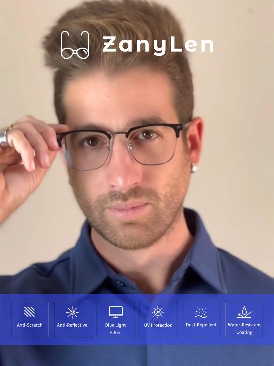 ZanyLen clear resin lenses with UV400 protection reduce glare