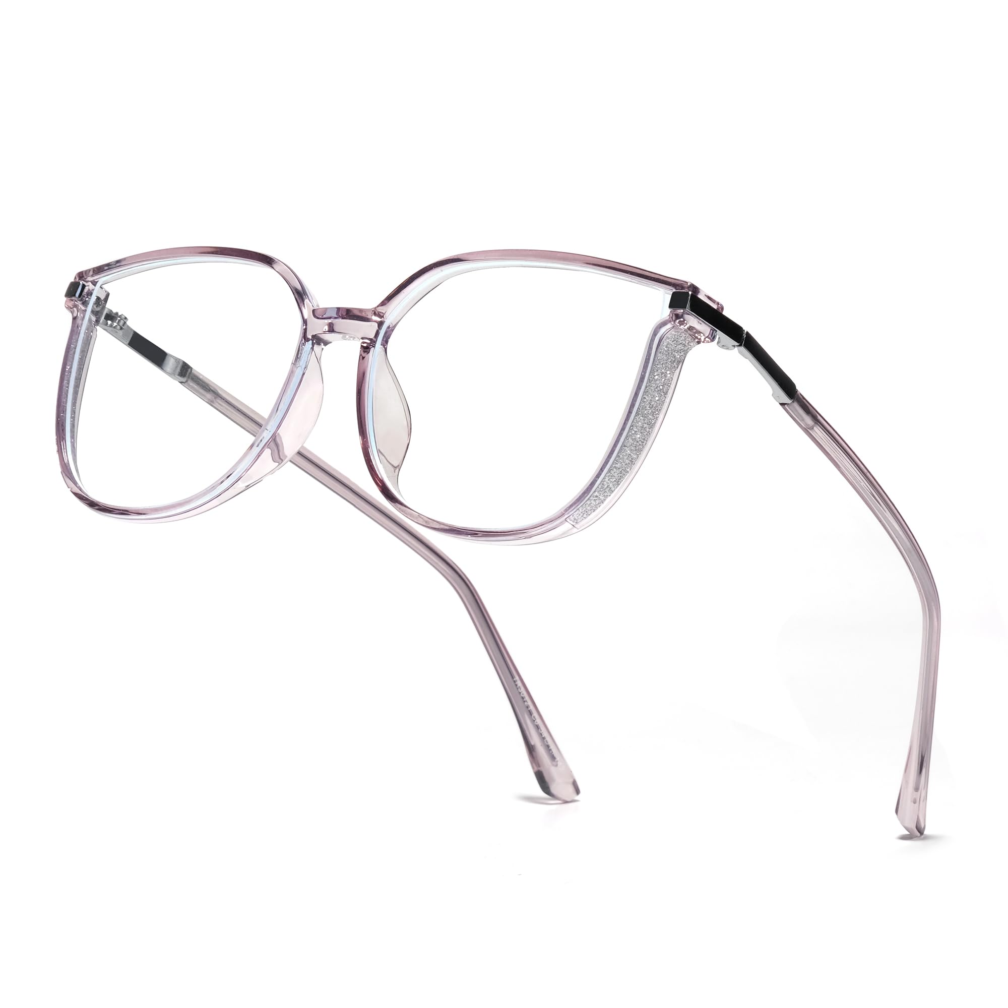 ZanyLen Vintage blue light glasses front view reduce eye strain during long screen work.