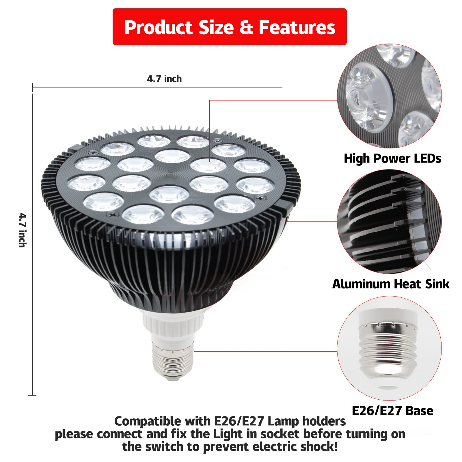 Zarbaha 24-LED array shows red and near-infrared coverage.
