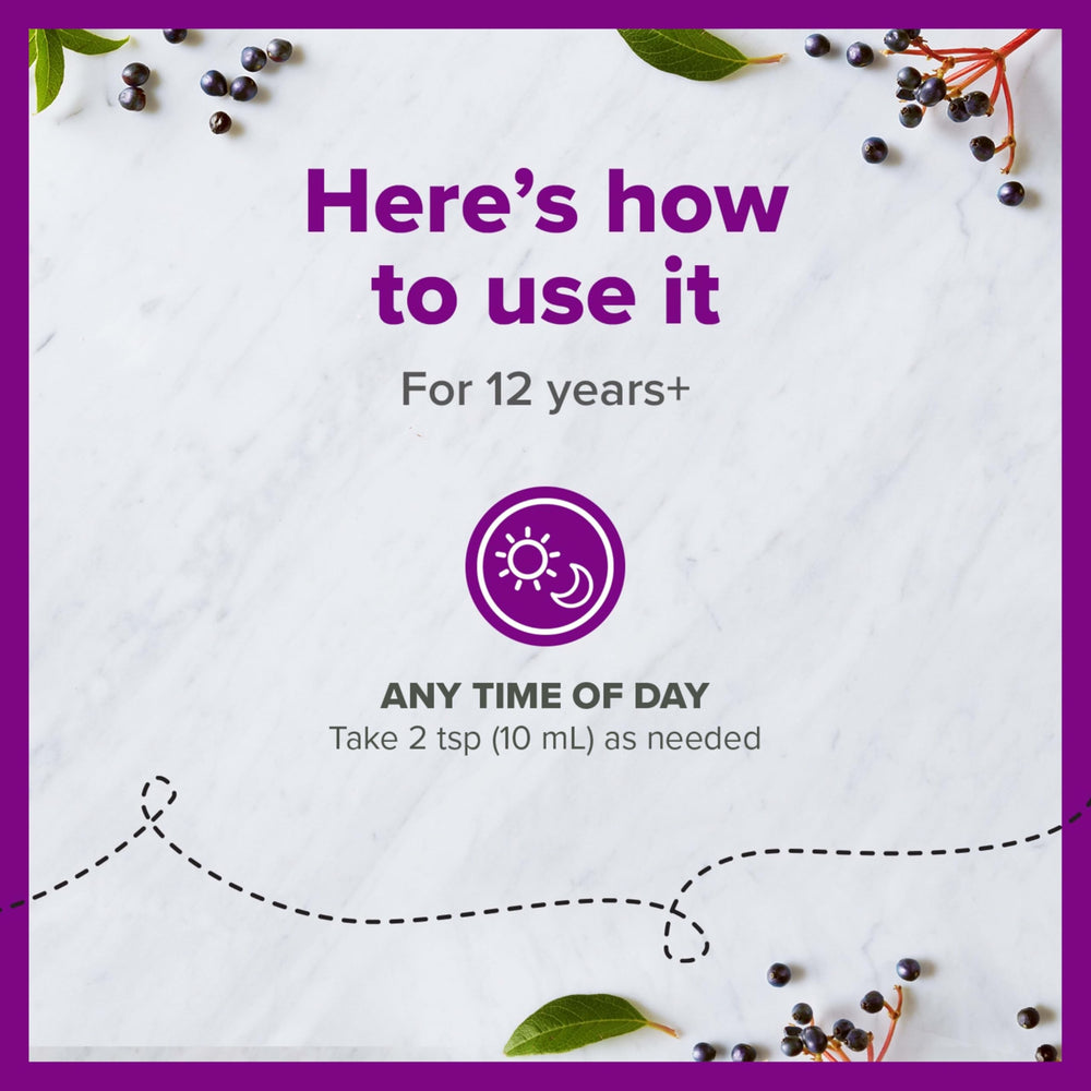 Zarbee's Daily Immune Support berry-flavored syrup for everyday wellness.