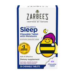 zarbees kids melatonina 1 mg tableta masticable sabor uva para dormir mejor