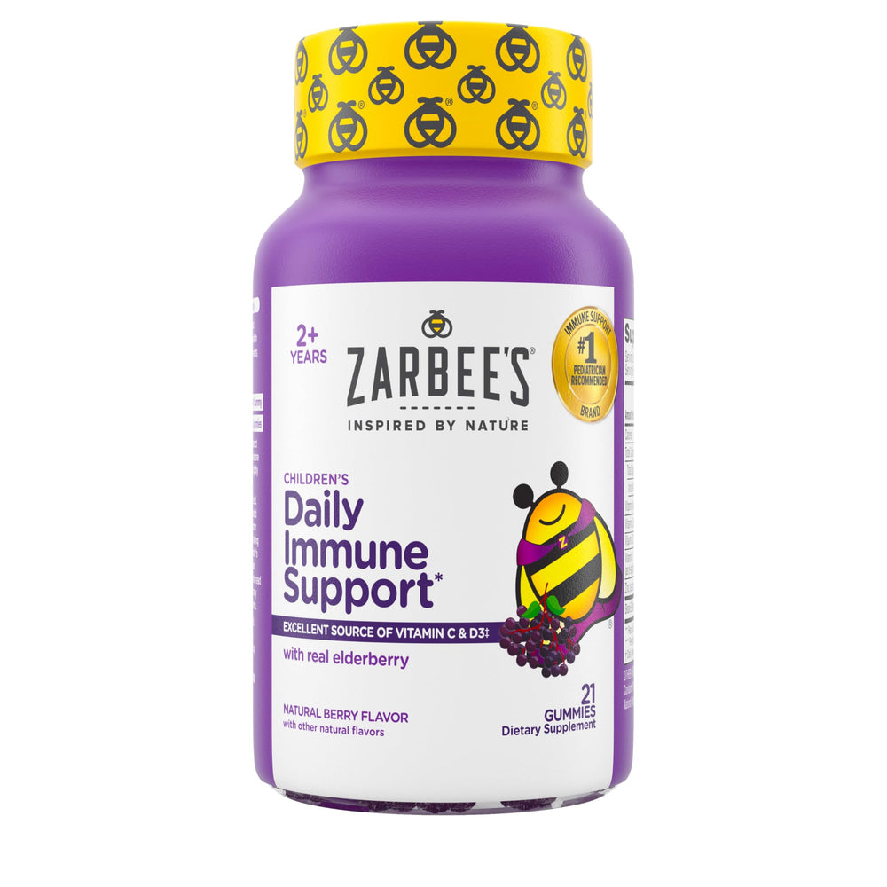 Zarbee's Kids immune support gummies in bottle for daily routine