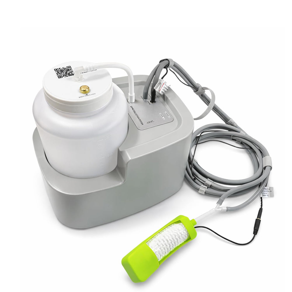 Zarlbol female external catheter kit showing hygienic at-home setup