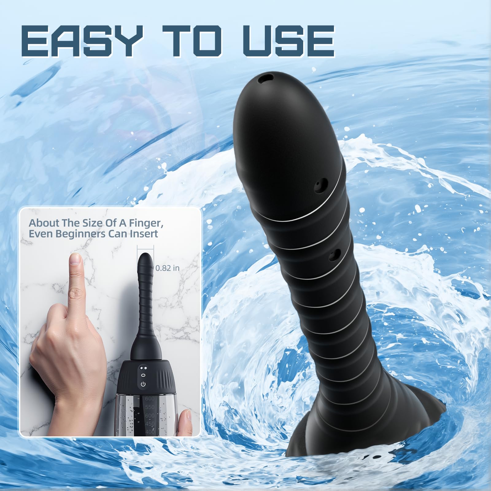 Zatsaog Anal Douche anti-backflow valves prevent leakage during use.