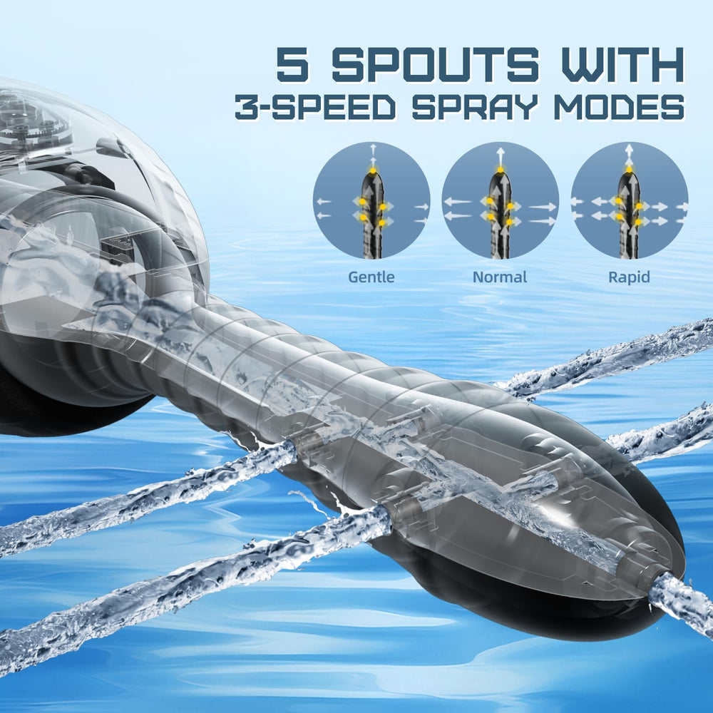 Zatsaog Anal Douche 3-speed rotation modes for gradual cleansing.