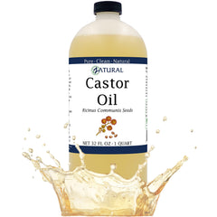 Zatural Castor Oil 32oz bottle for bulk use and easy pouring.