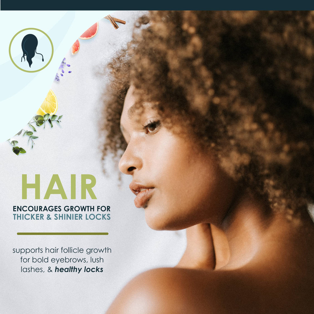 Hair care routine with Zatural castor oil as a nourishing carrier.