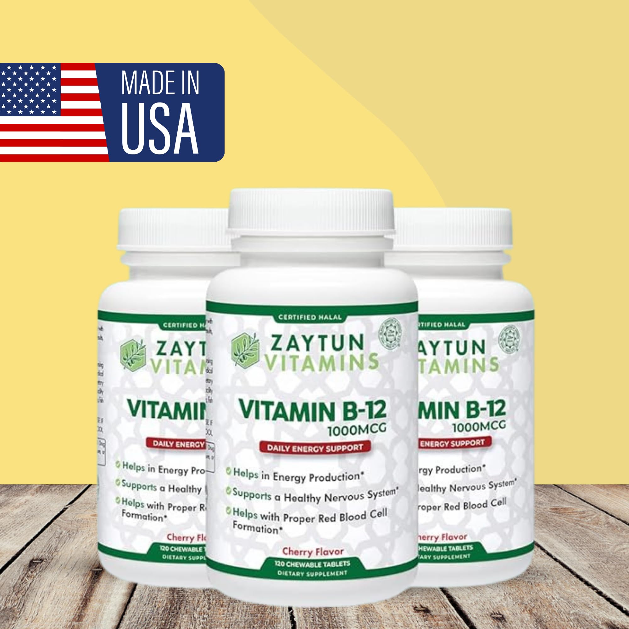 USA-made Zaytun B12 packaging showcasing domestic production quality