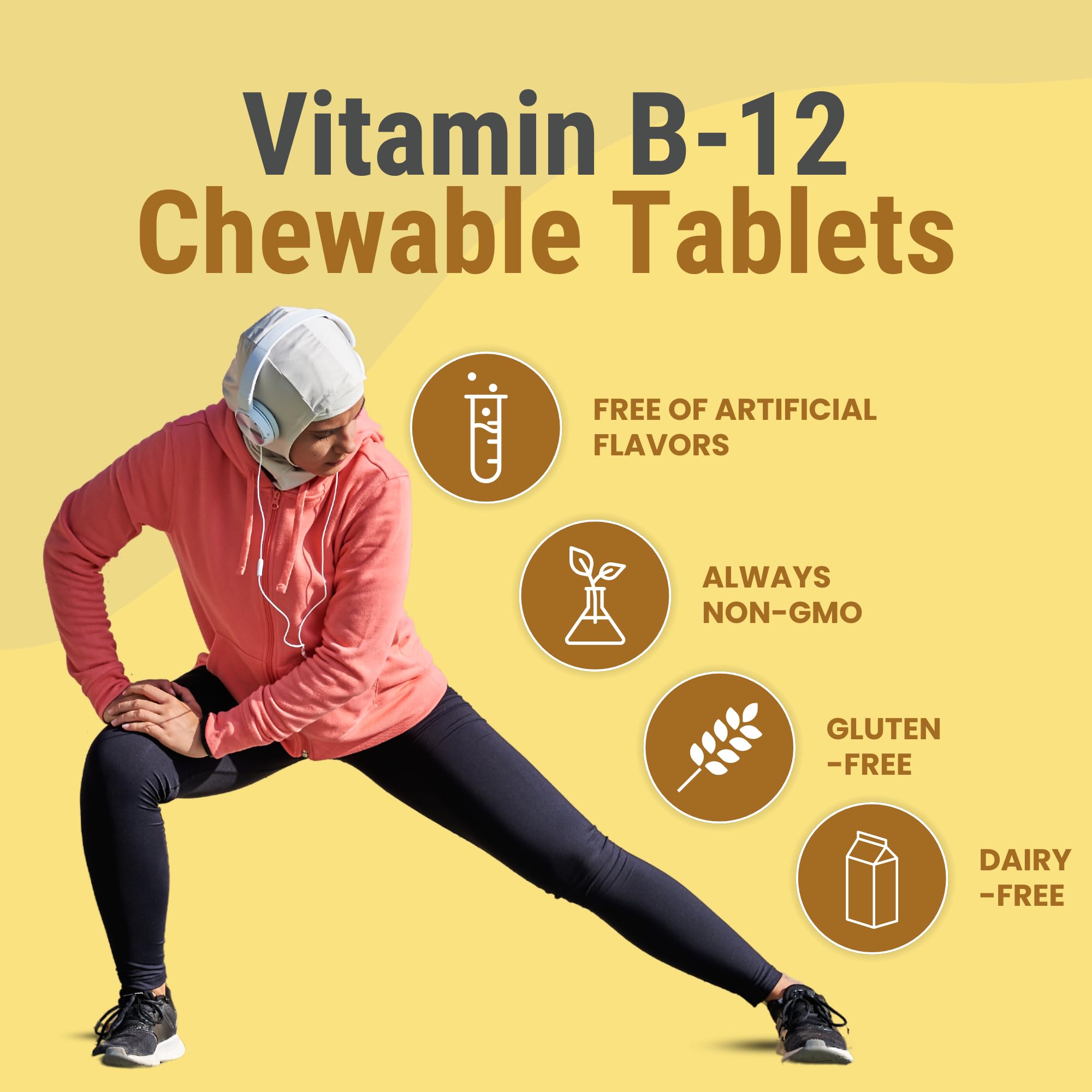 Vegan-friendly symbol on Zaytun B12 box indicating plant-based option