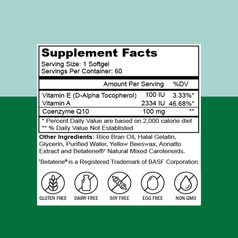 Zaytun Halal CoQ10 mini softgel close-up for easy swallowing.