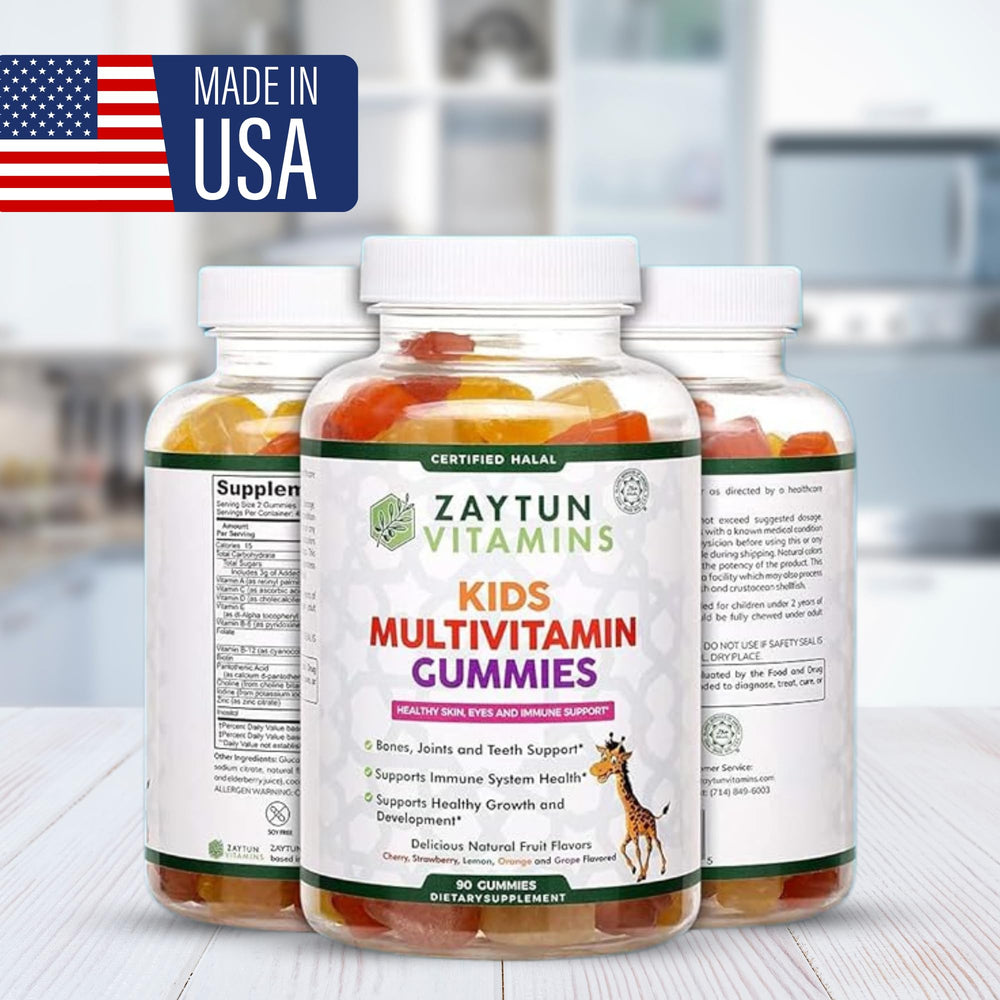Zaytun Kids Multivitamin Gummies colorful, kid-friendly packaging