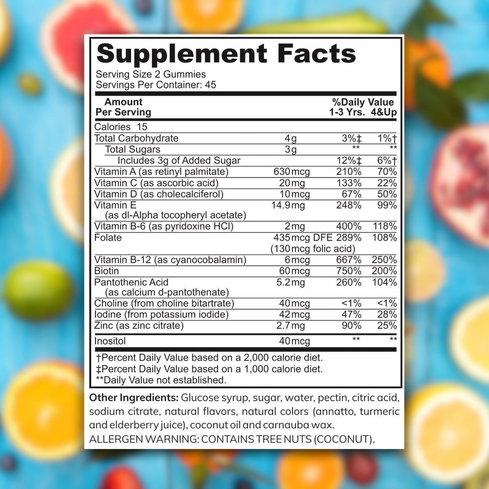 Zaytun Kids Multivitamin Gummies assorted flavors for daily nutrition