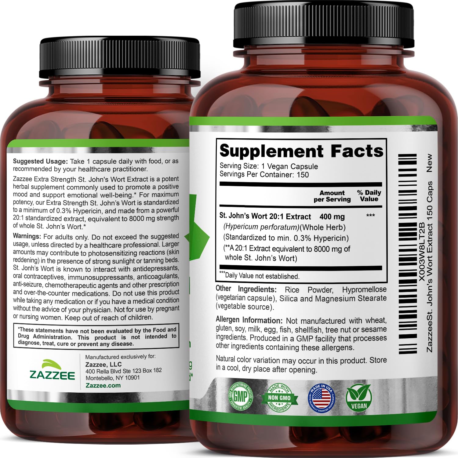 Zazzee 5 month supply bottle offers clear value