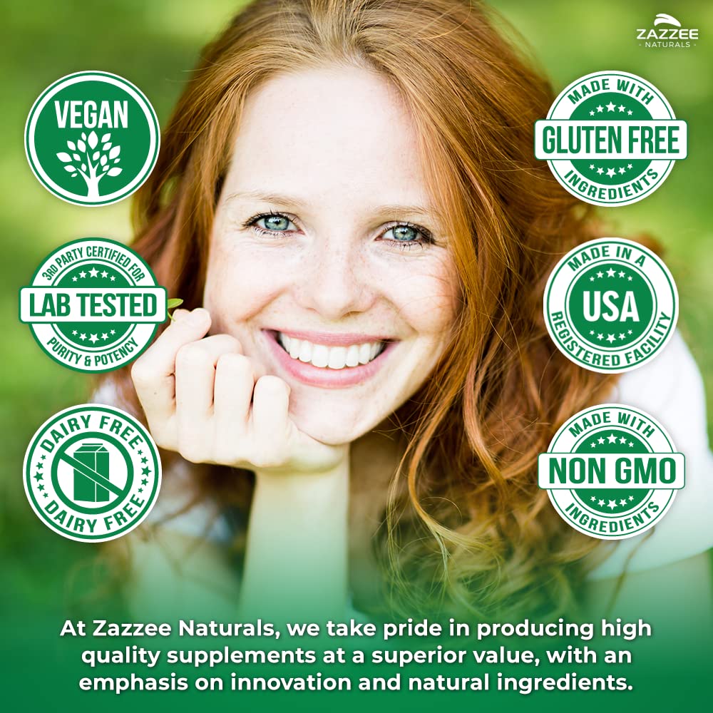 Zazzee Beta Glucans vegan non-GMO symbol on label for clean plant-based supplement.