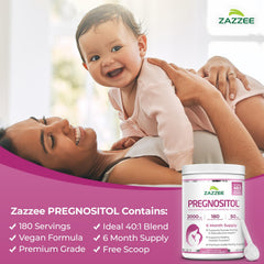 Zazzee Pregnostol serving measure dissolves quickly in water.