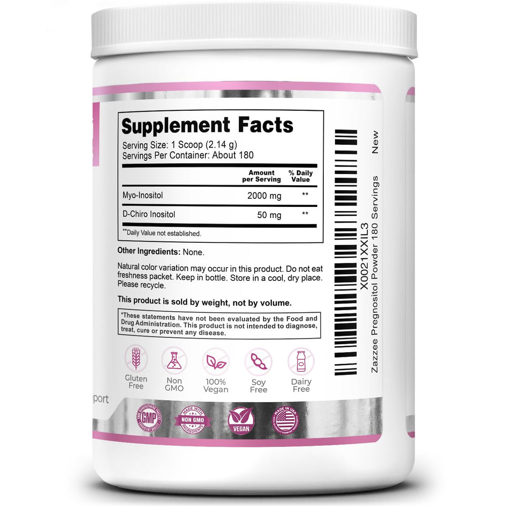 Zazzee Pregnostol scoop-sized for easy, exact dosage daily.