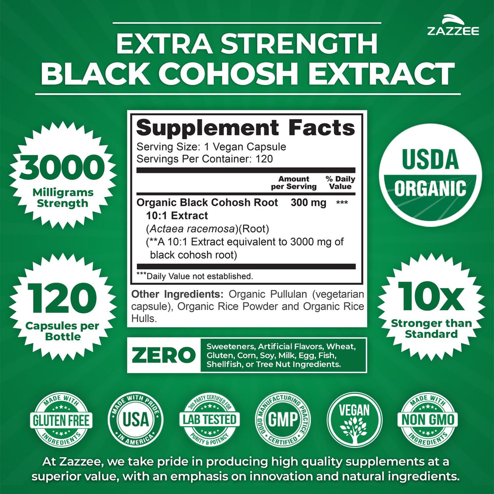 Zazzee USDA Organic certification label signaling purity for daily use.