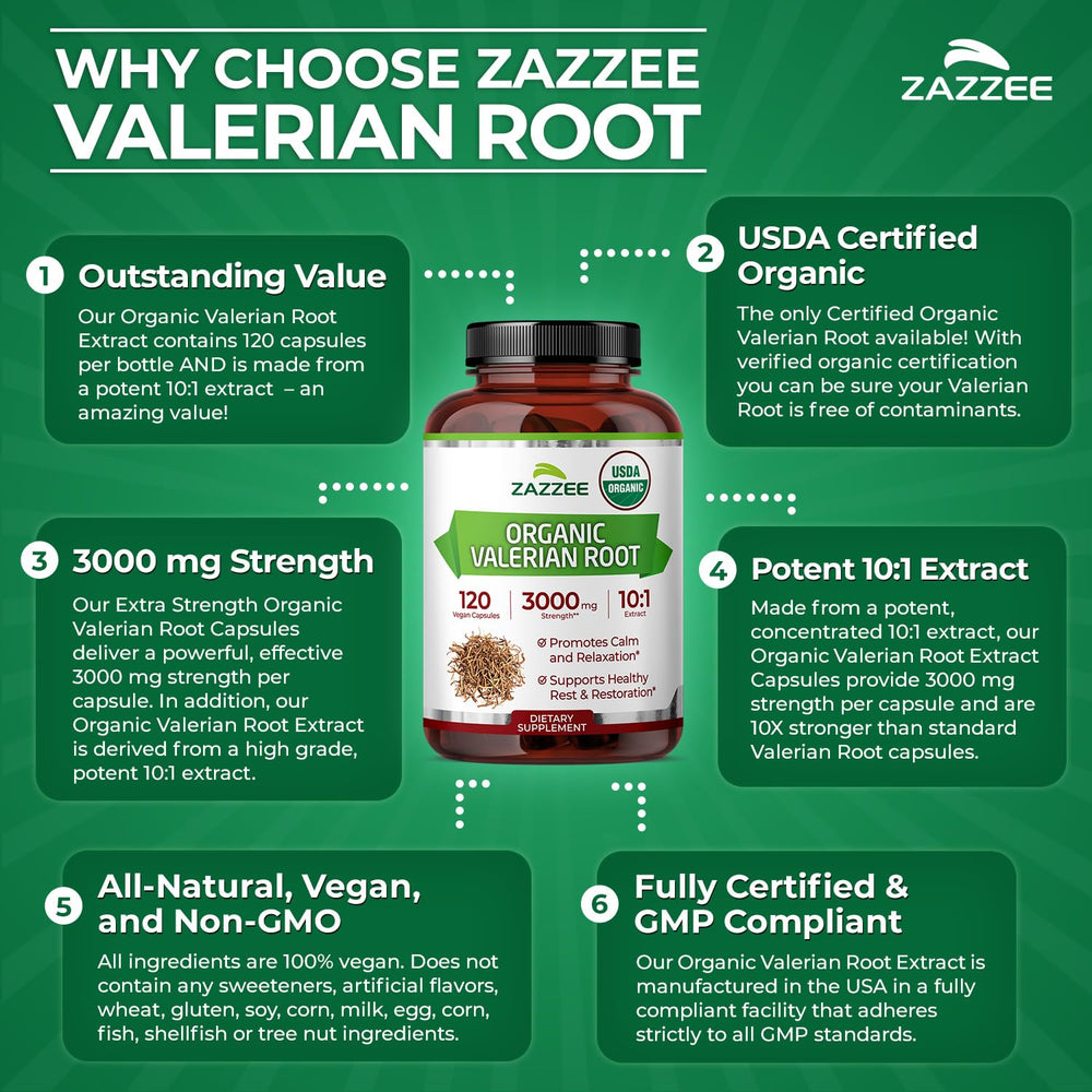 Vegan capsule from Zazzee valerian root formula.