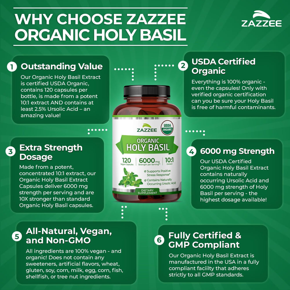 Zazzee vegan non-GMO icon confirms plant-based formulation.