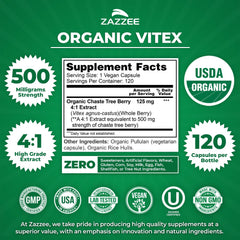 4-month supply packaging of Zazzee Vitex for ongoing use.