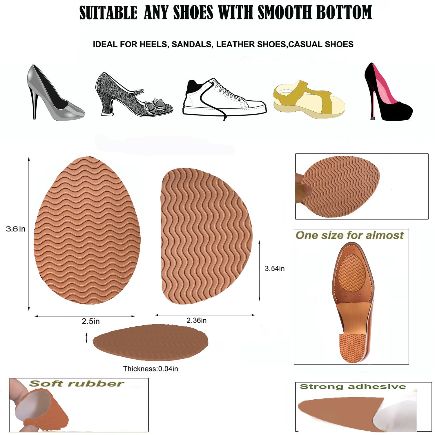 ZBLGO wave-design-traction on the sole increases grip on slick floors.