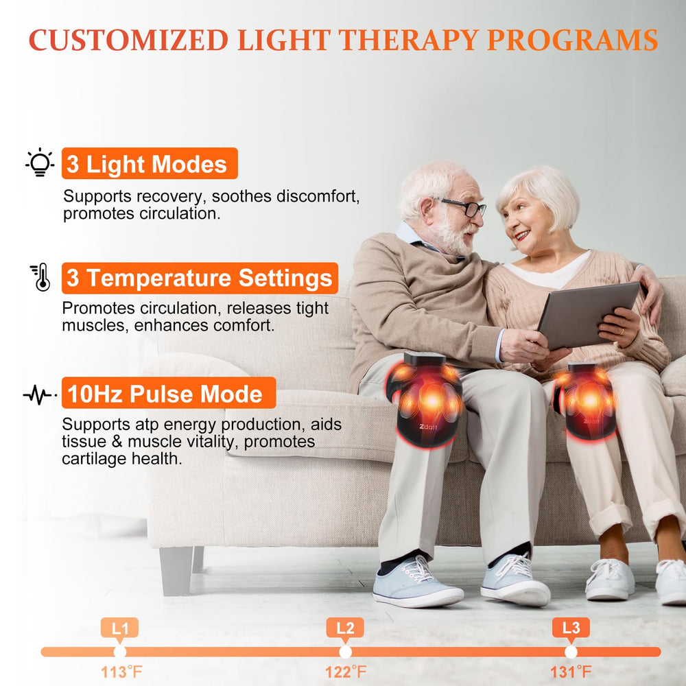 Zdatt massager with adjustable heat settings delivers comfortable warmth.