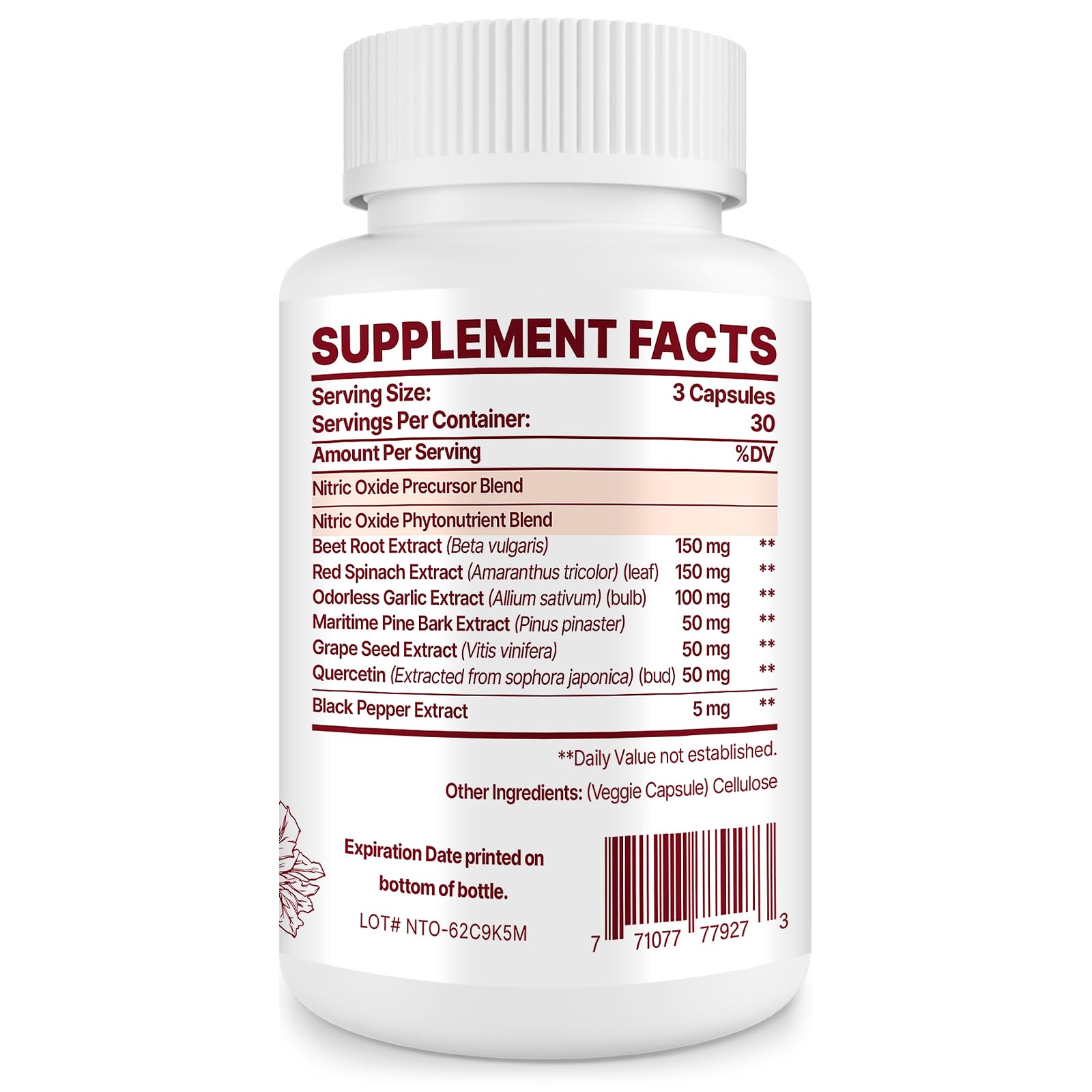 Zdoroviye Nitric Oxide capsules closeup illustrating easy daily dosing.