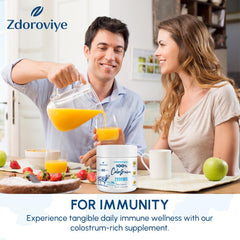 Zdoroviye powder scoop pouring into a shaker for easy daily routine.