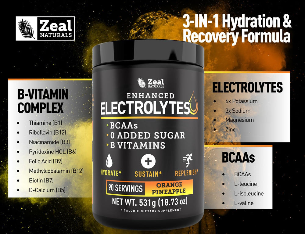 Athlete using Zeal Electrolyte Powder during training for hydration
