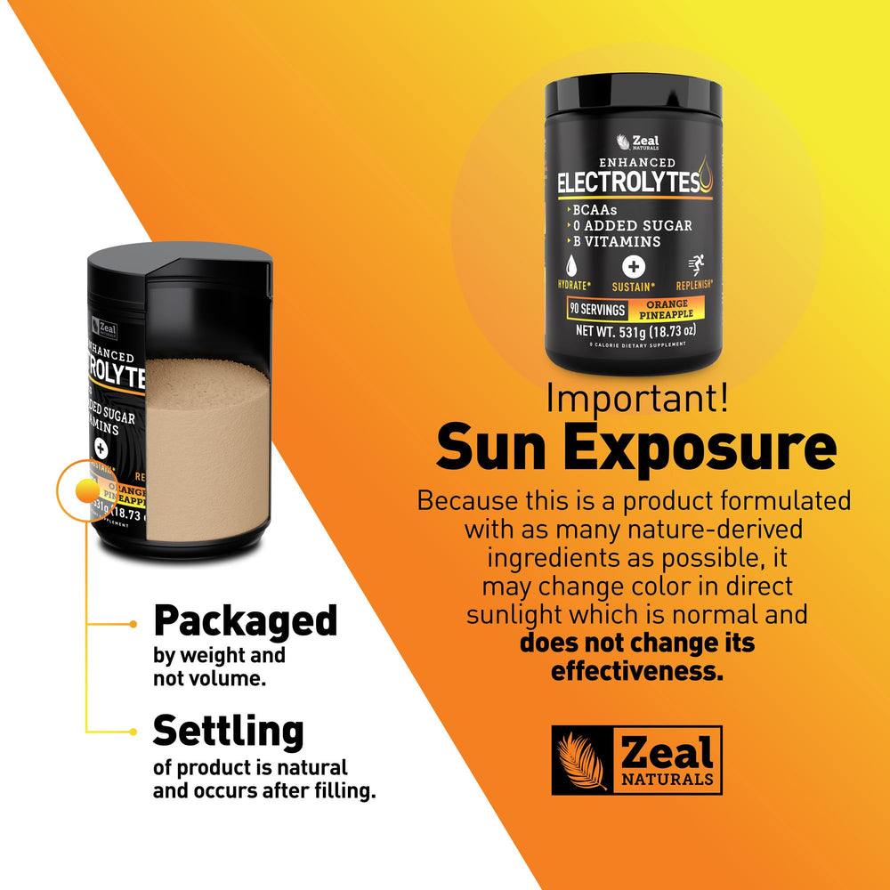 Zeal Electrolyte Powder packaging box highlighting keto and 90 servings