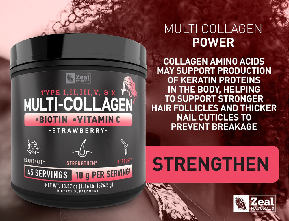 Zeal Naturals hair skin nails support visual highlighting benefits.