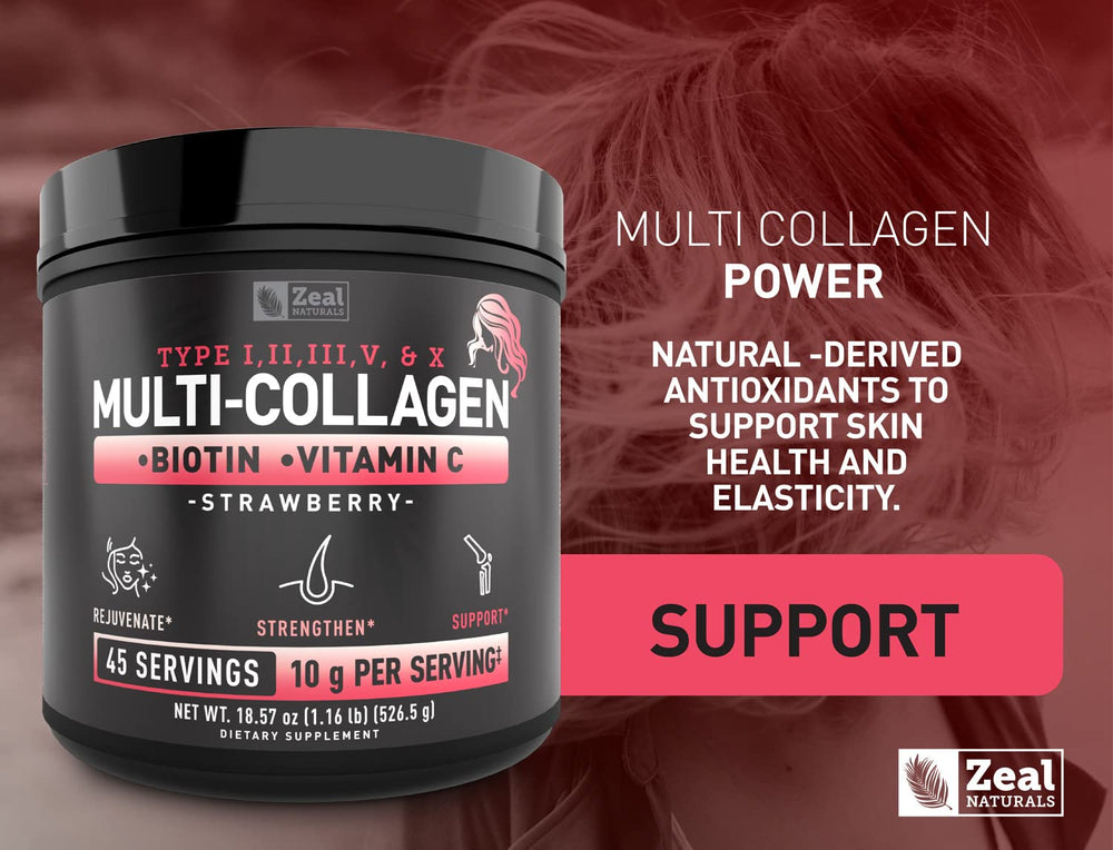 Zeal Naturals joint-support collagen complex for mobility support.