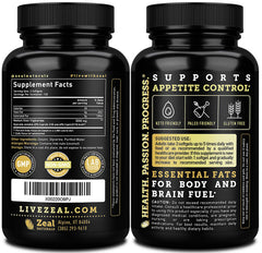 Closeup of Zeal Naturals MCT softgels capsules for easy daily use.