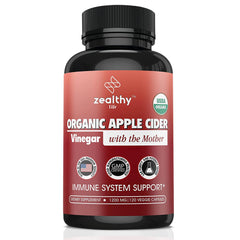 Z Zealthy Life apple cider vinegar capsules bottle close-up for daily wellness