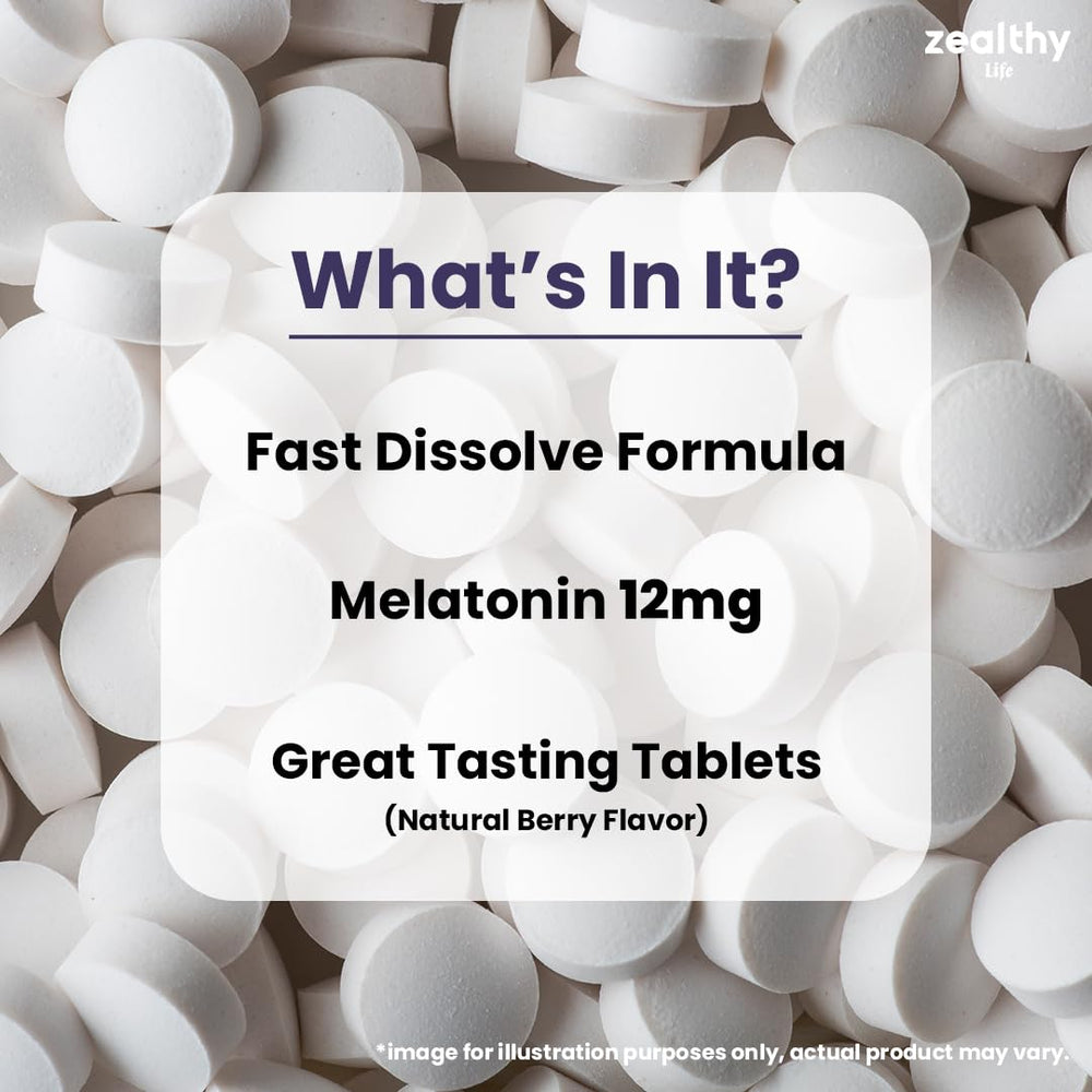 Z Zealthy Life Melatonin natural berry flavor close-up for a pleasant nightly ritual