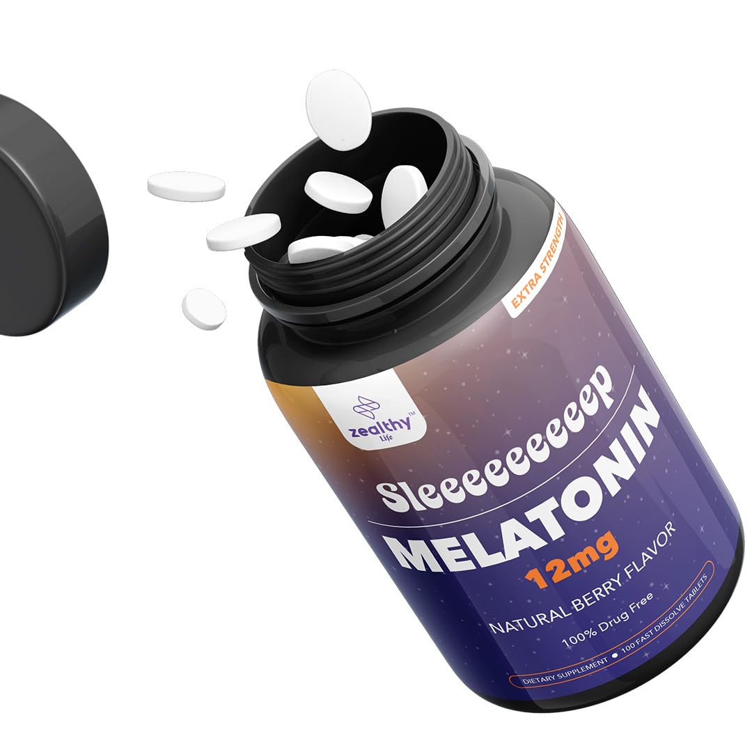 Product label close-up emphasizing extra strength 12mg per tablet