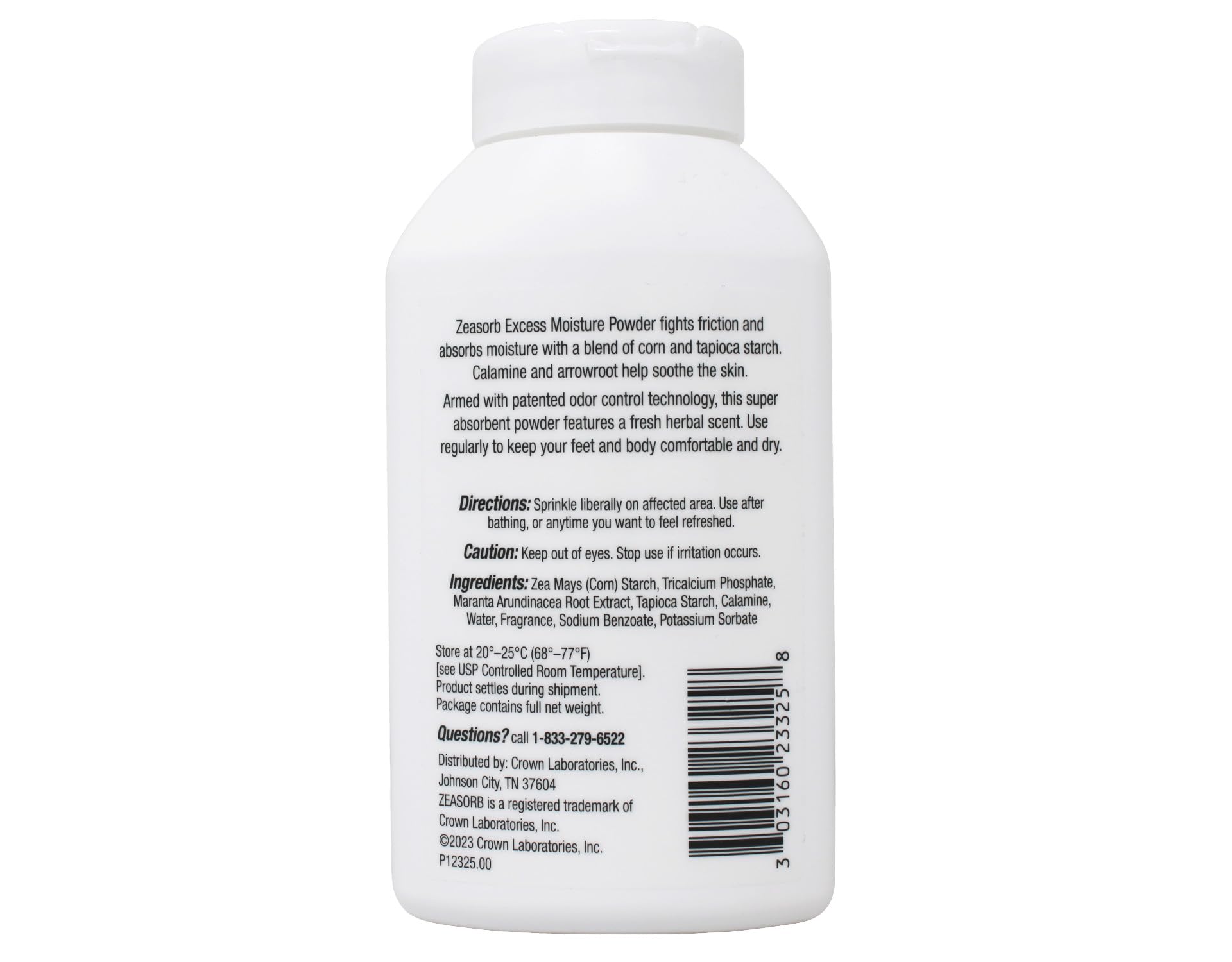 Zeasorb moisture absorption closeup demonstrates powder's capability