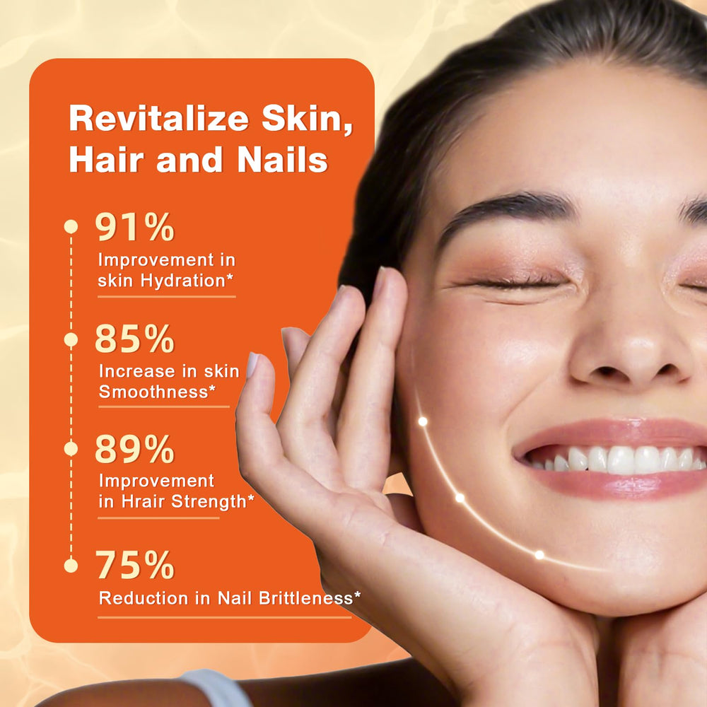 ZEBORA collagen powder stirred into a smoothie for skin and joint care.