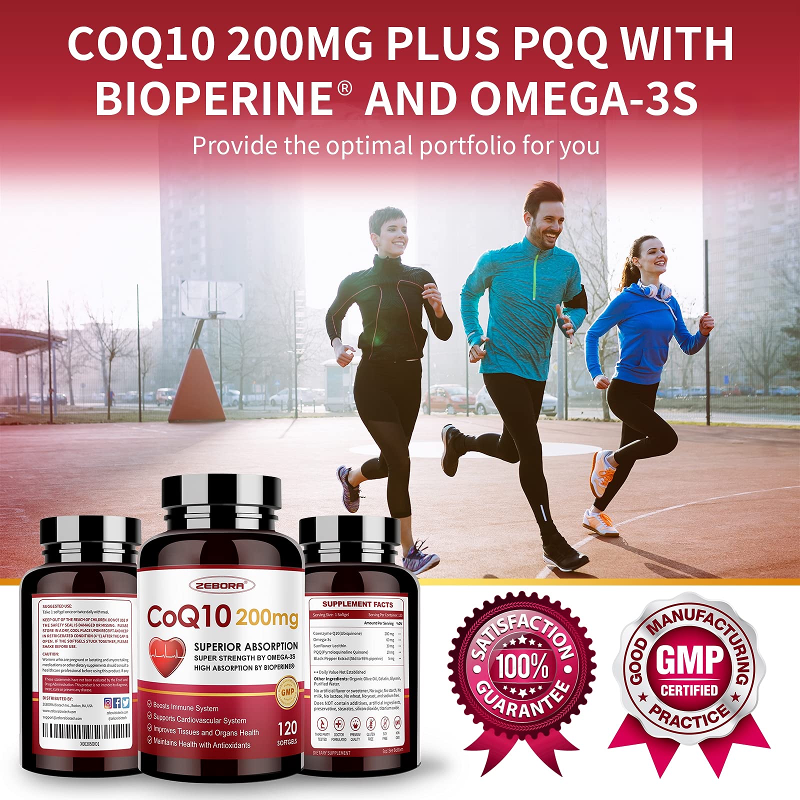 ZEBORA CoQ10 omega-3 softgels dosage chart and daily use guidance