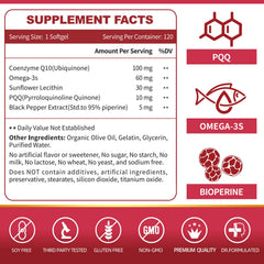 ZEBORA CoQ10 with PQQ and bioavailability aids for enhanced absorption
