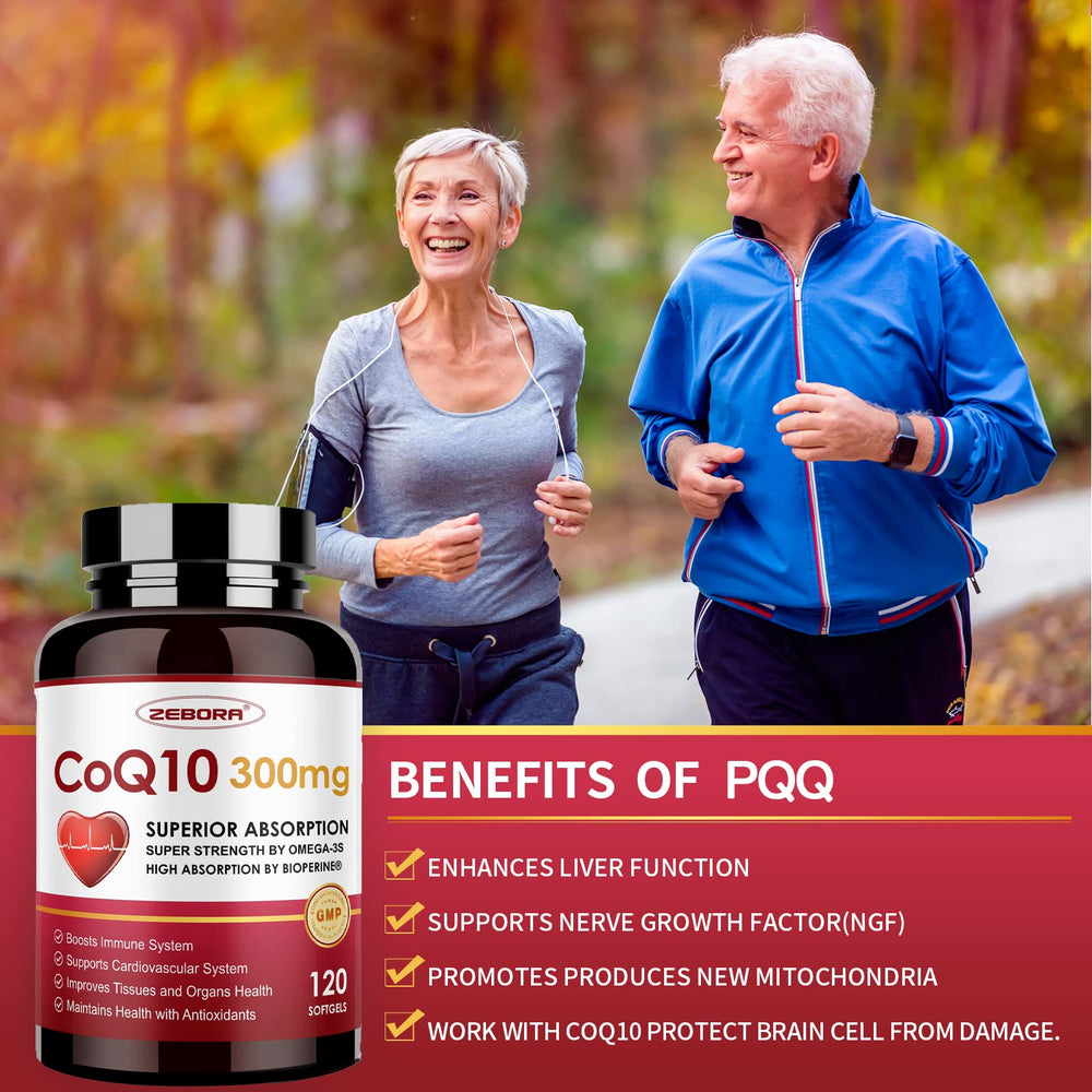 ZEBORA CoQ10 packaging image for statin users and energy support