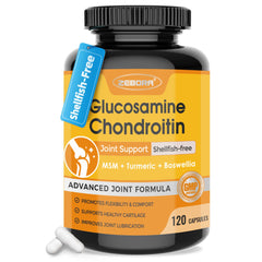 ZEBORA Glucosamine Chondroitin 9-in-1 bottle highlights joint support for active lifestyles