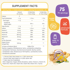 ZEBORA Kids Probiotic Chewables strawberry tablets support gut health with tasty flavor.
