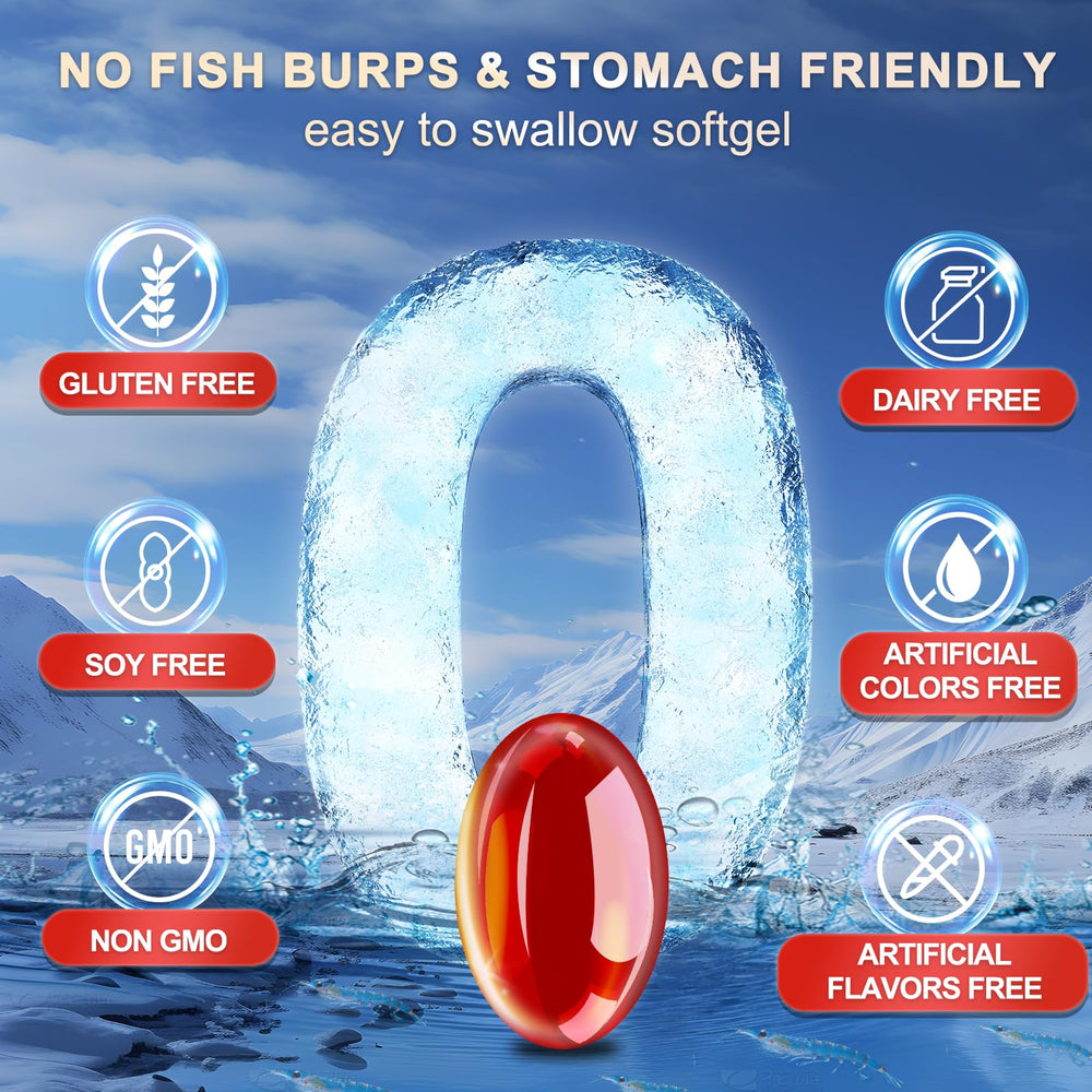ZEBORA Krill Oil emphasizes heart health support with choline.